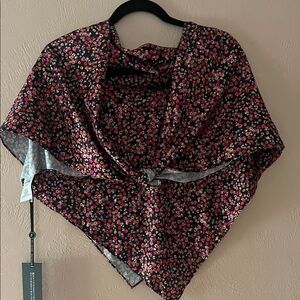 White Fox Boutique Floral Jacket - Black and Pink